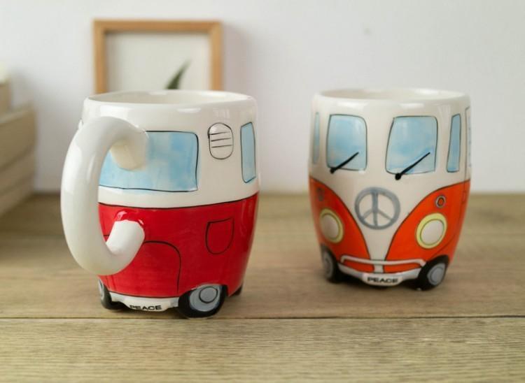 GroovyCup Camperbus-Becher – Retro-Keramik-Kaffeebecher 330 ml