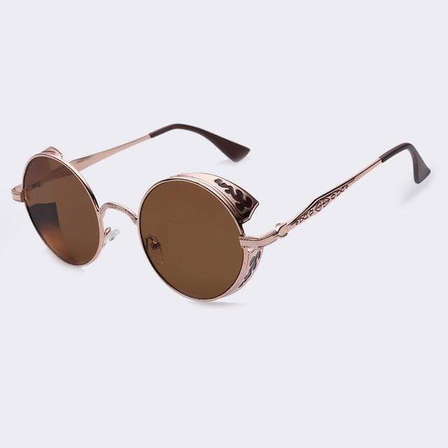 Steampunk Vintage runde Sonnenbrille, limitierte Auflage