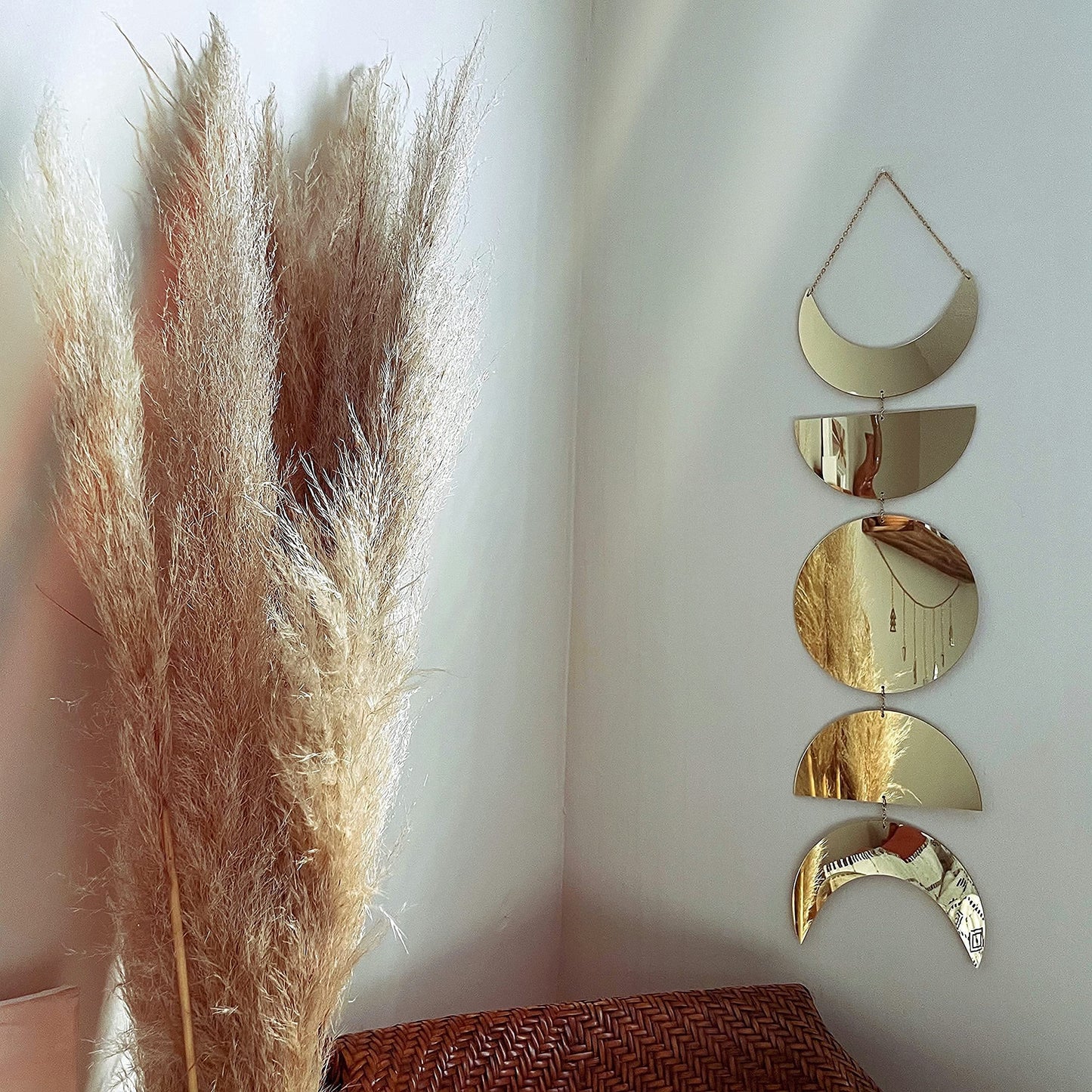 Brehn | Mondphasen Spiegel Wandbehang