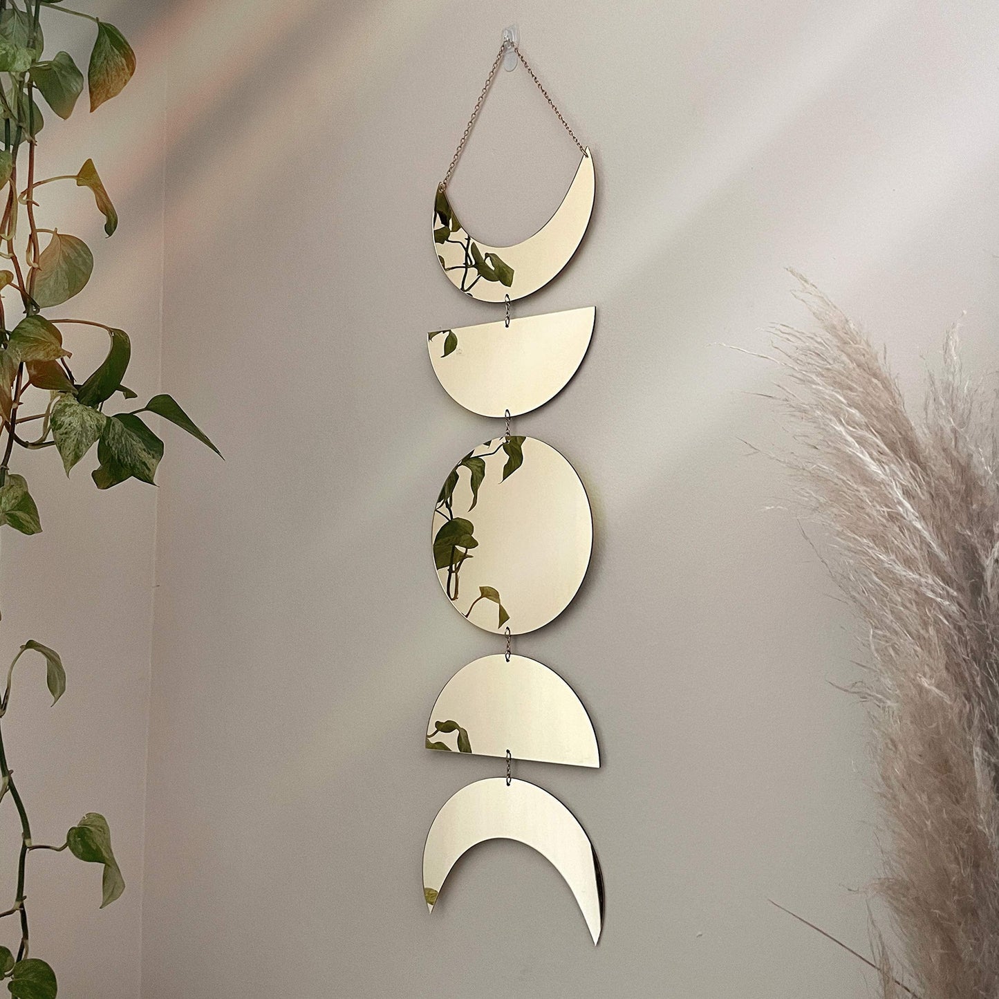 Brehn | Mondphasen Spiegel Wandbehang