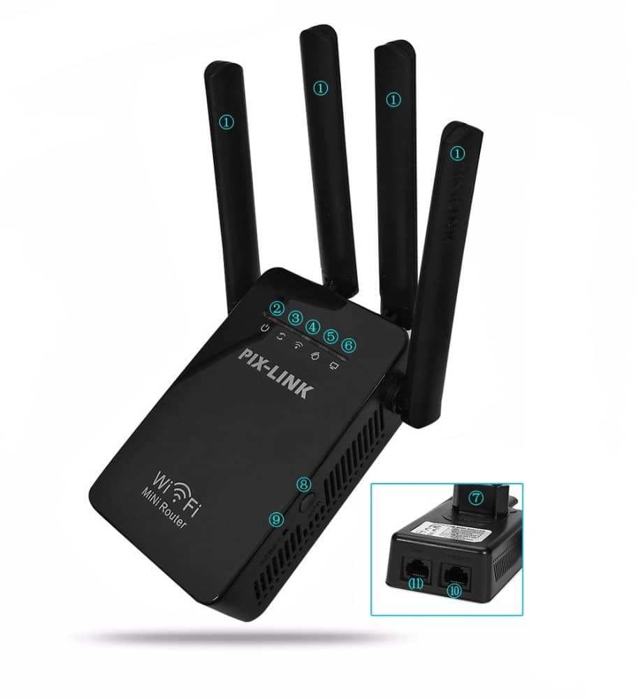 Wi-Fi Range Extender (Repeater / Extender) 300Mbps - 2,4 GHz | Brehn