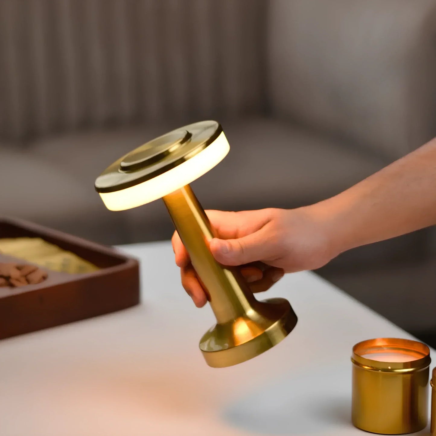 Brehn | Drahtlose Retro-Tischlampe - LumiBar