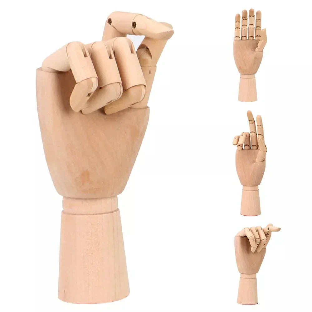 Holzbewegliches Handmodell 25 cm Moderne Kunst Referenz | Brehn