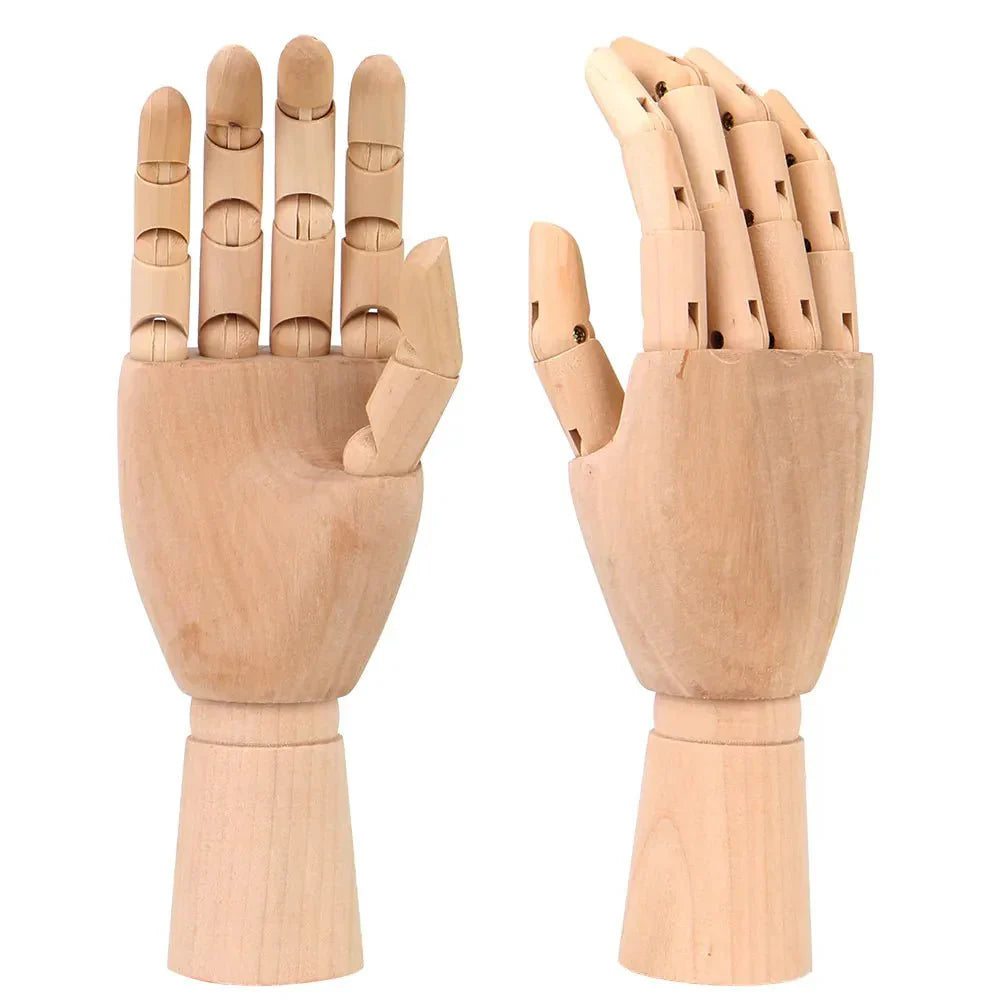 Holzbewegliches Handmodell 25 cm Moderne Kunst Referenz | Brehn