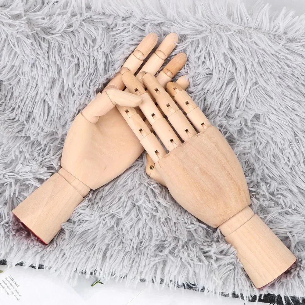 Holzbewegliches Handmodell 25 cm Moderne Kunst Referenz | Brehn