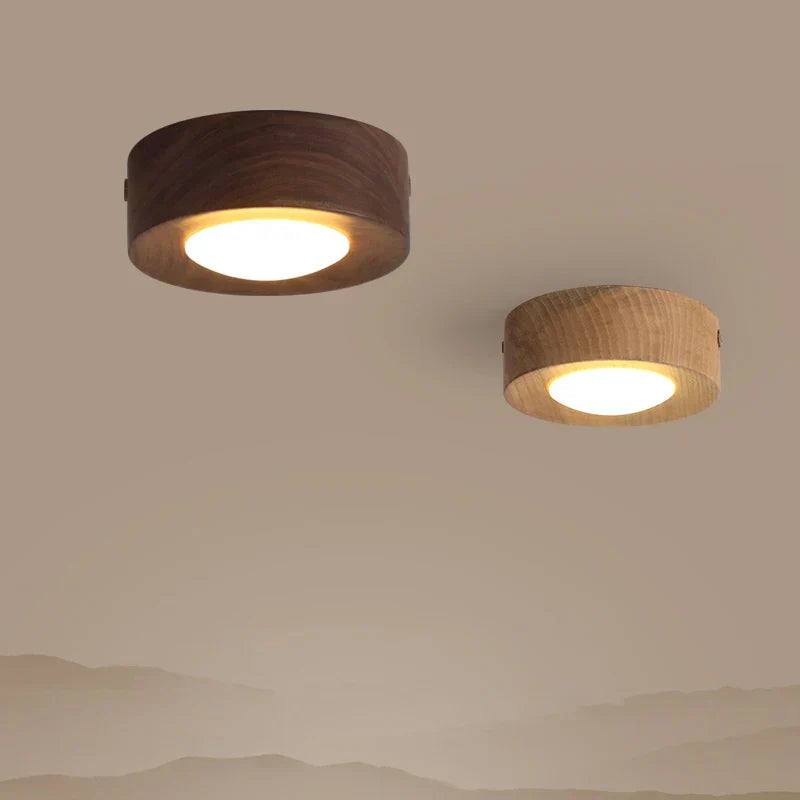 Brehn | WoodenGlow - Walnuss Deckenlampe mit LED Spot