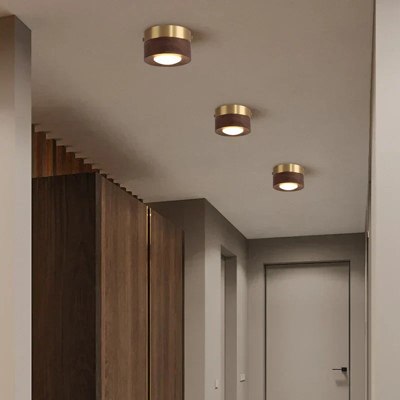 Brehn | WoodenGlow - Walnuss Deckenlampe mit LED Spot