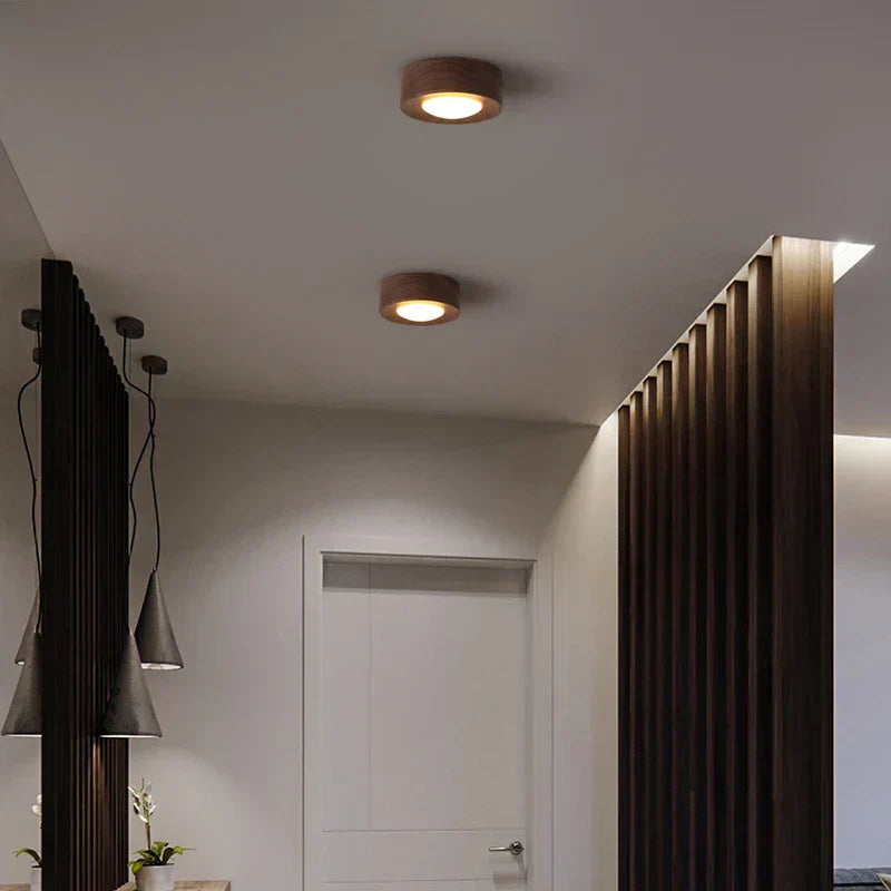 Brehn | WoodenGlow - Walnuss Deckenlampe mit LED Spot
