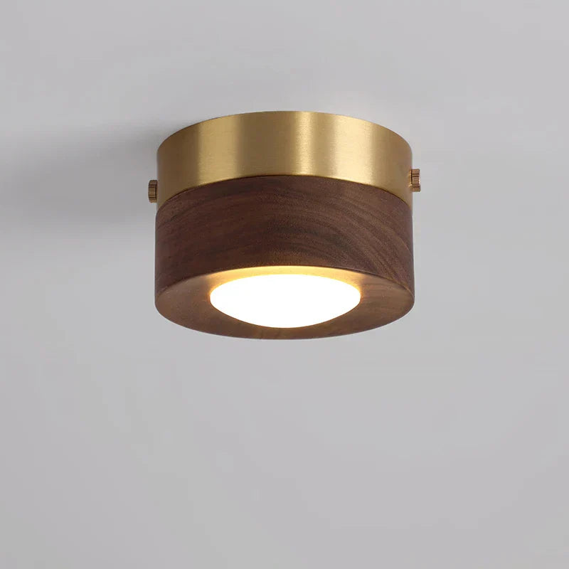 Brehn | WoodenGlow - Walnuss Deckenlampe mit LED Spot