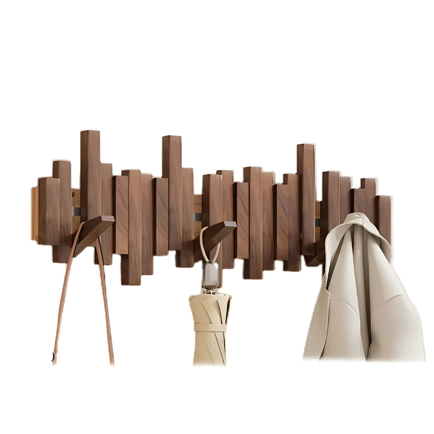 Stilvoller Holzkleiderschrank – FlexiBrehn Magnethaken für mehr Ordnung | Ideal fürs Schlafzimmer
