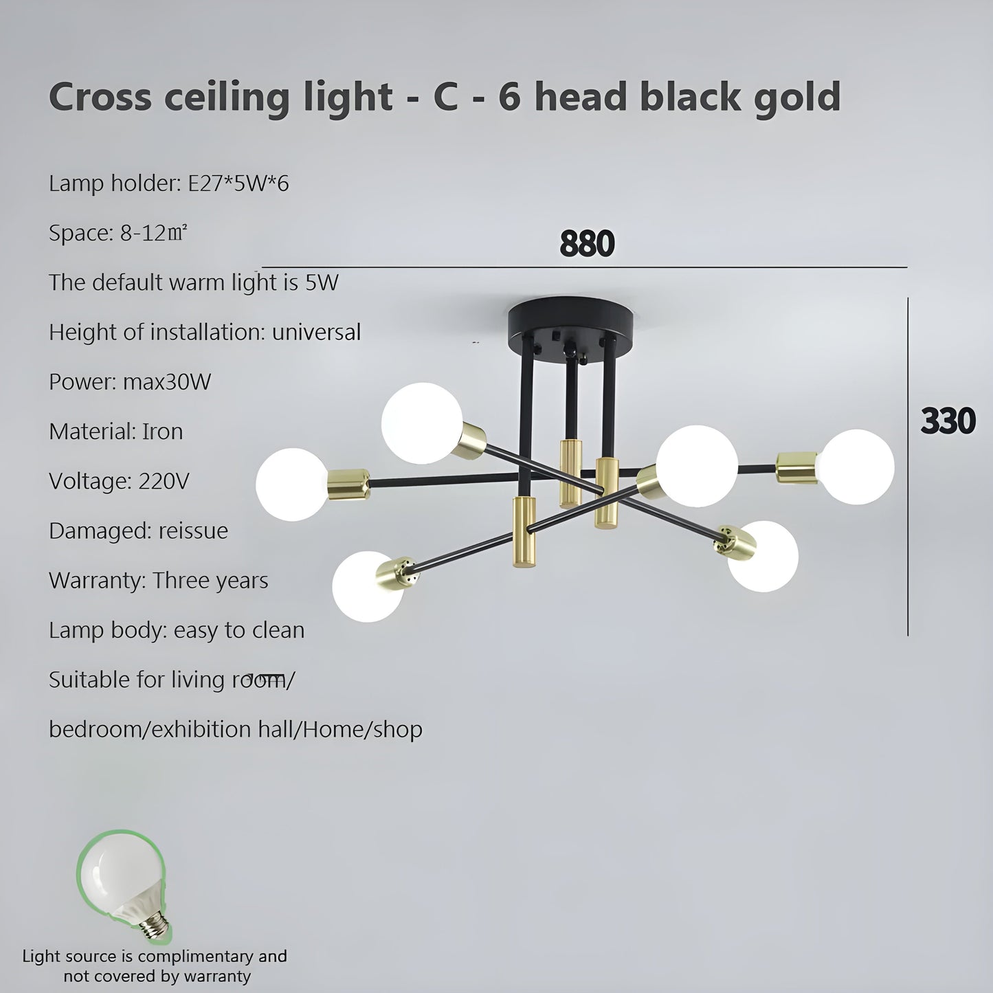 Kreative LED Hängeleuchte – Vintage Antik Gold Kronleuchter für Wohnzimmer & Esszimmer | Brehn