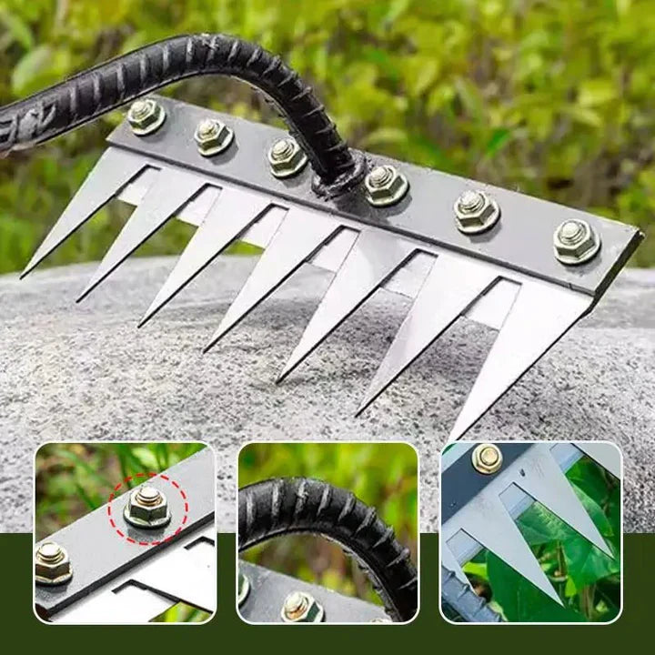 TuinGrijp Carbonstahl Unkrautgee geeigneter Rechen für Gartenpflege | Brehn