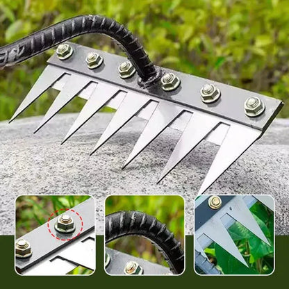TuinGrijp Carbonstahl Unkrautgee geeigneter Rechen für Gartenpflege | Brehn
