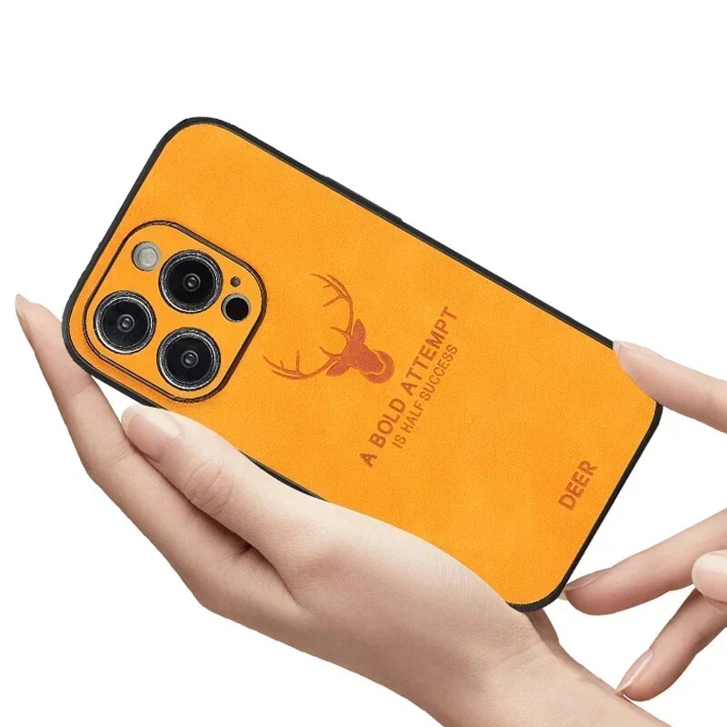 Brehn | Deer - Luxuriöse Leder-iPhone-Hülle mit stilvollem Design und stoßfestem Schutz