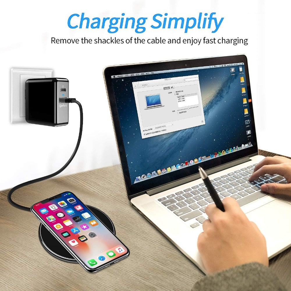 Brehn | 30W Schnelles kabelloses Ladepad | Premium USB C Ladekabel MagSafe Ladegerät für Apple iPhone, Samsung & Android - Fast Wireless Charging Pad