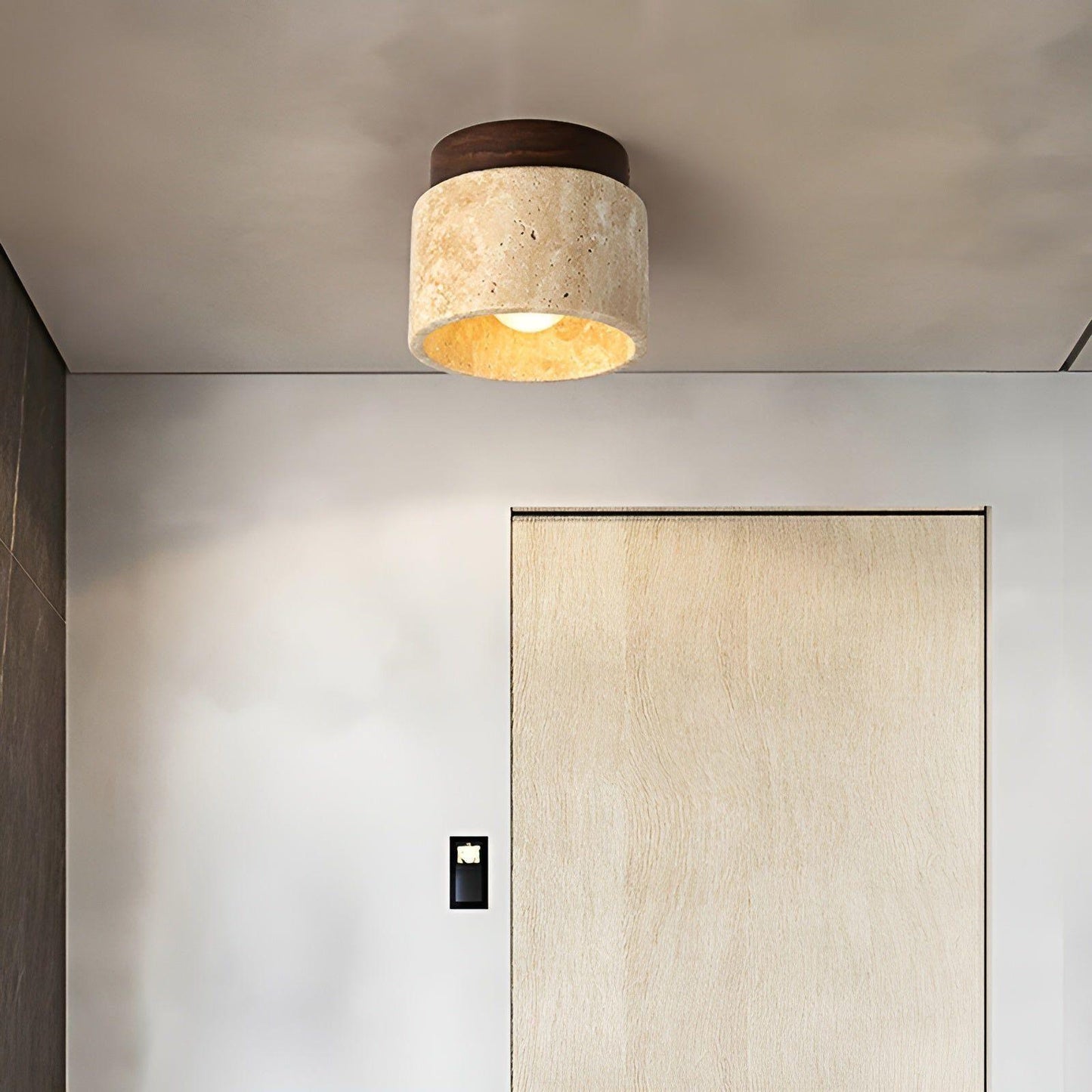 LumiStone - Wabi Sabi Gelb Marmor Japanische Deckenleuchte | Brehn