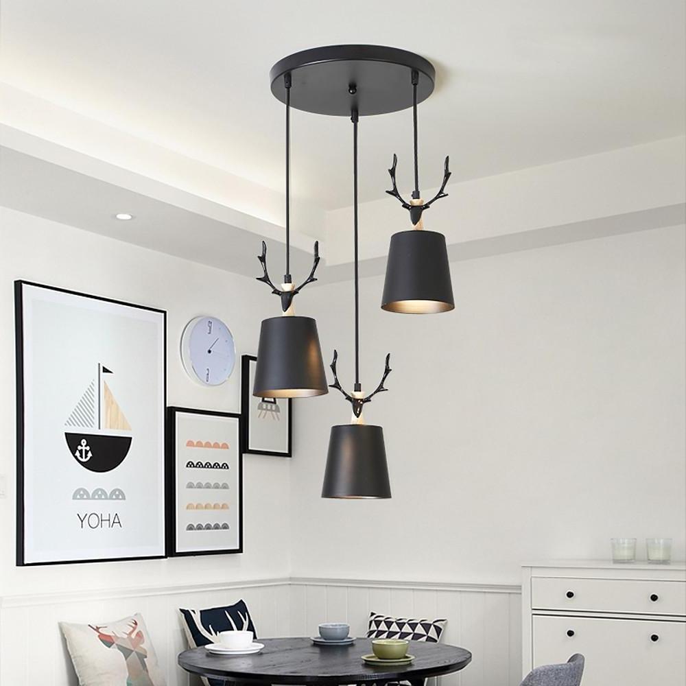 Brehn | ForestGlow Anhänger - Elegante LED Hängeleuchte mit Geweih-Design
