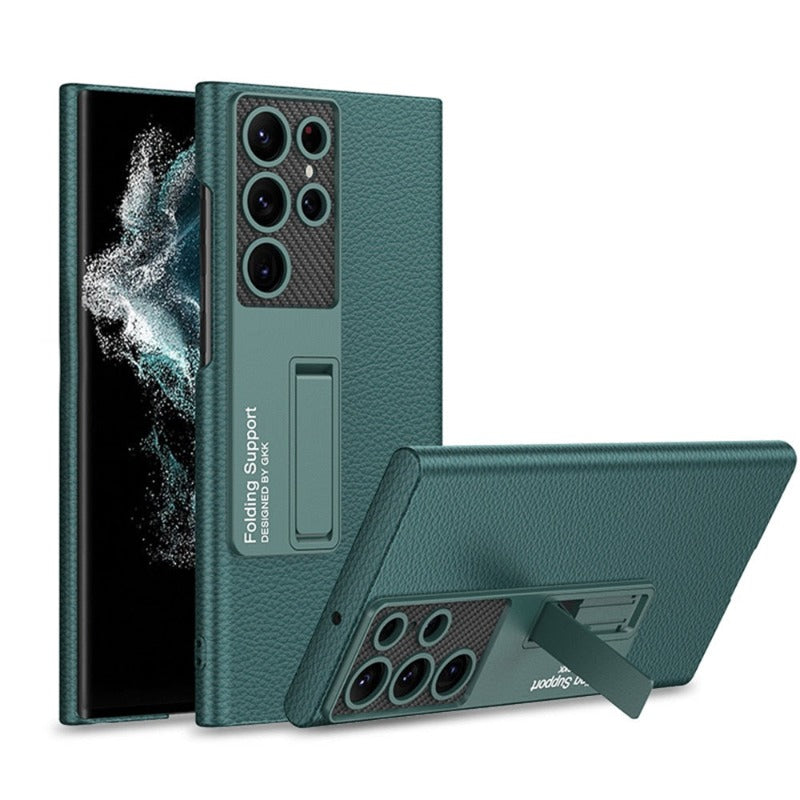 Brehn | Luxuriöse, ultradünne Leder-Telefonhülle, stoßfest, für Samsung Galaxy 23