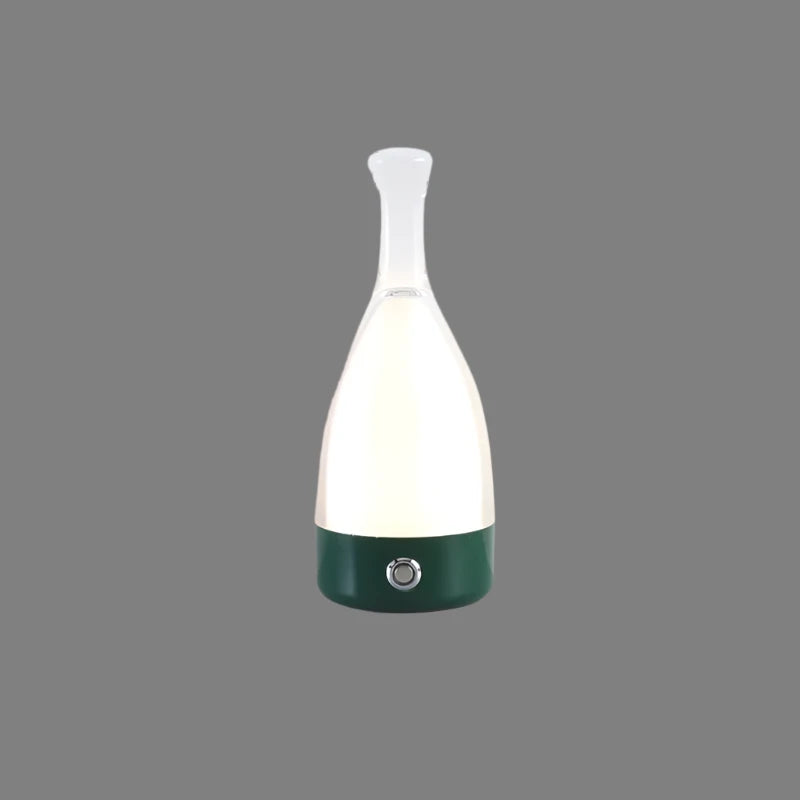 Brehn | Stylische Weinfalschen-Tischlampe - Aufladbar mit dimmbarem Licht