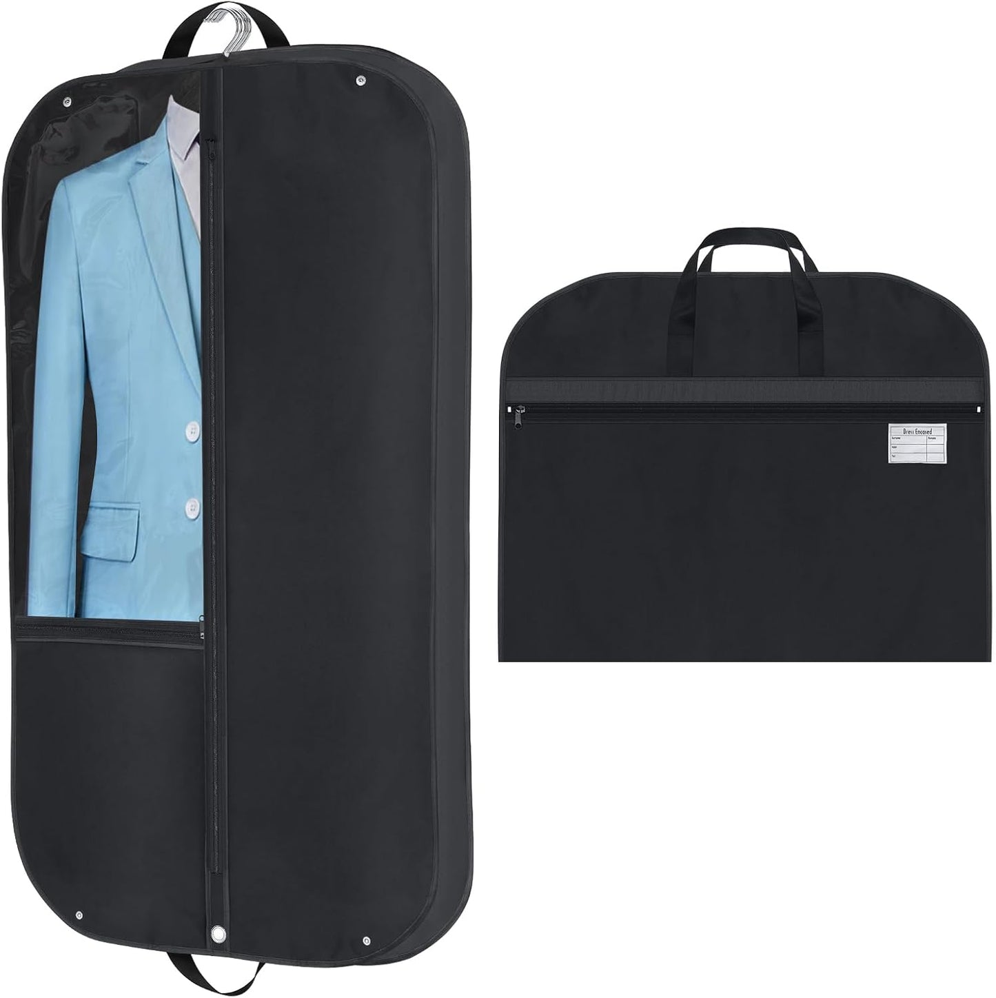 Wasserfester Oxford-Garderobenbeutel – Anzugschutz mit Zwickel und Taschen (2er-Pack) | Brehn
