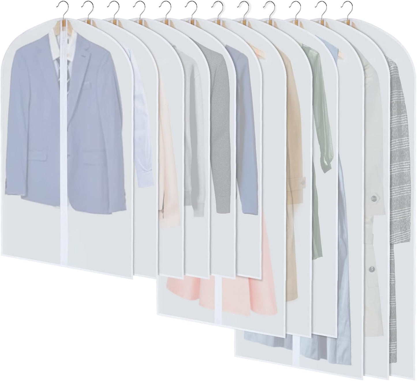 PEVA Kleiderhüllen-Set – 24er-Pack hängende Kleiderhüllen in 3 Größen | Brehn
