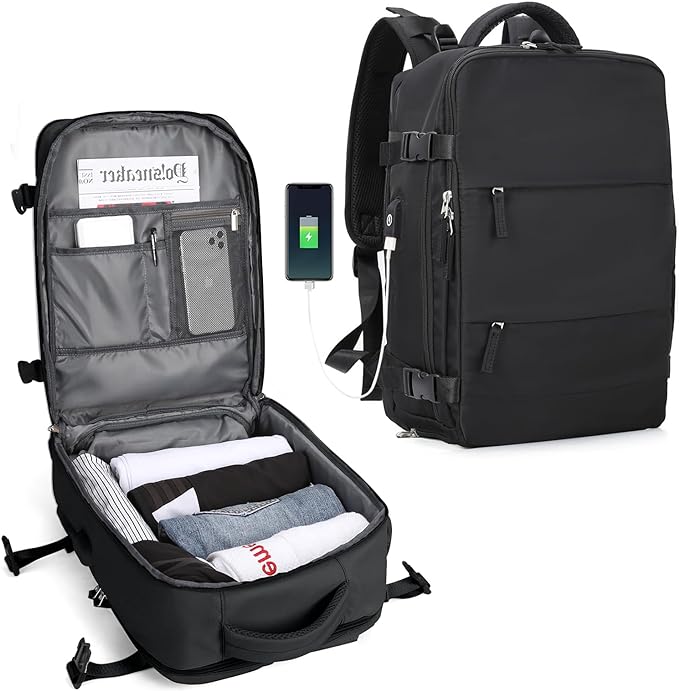 Brehn | Robuster Rucksack für Reisen mit USB-Ladeanschluss